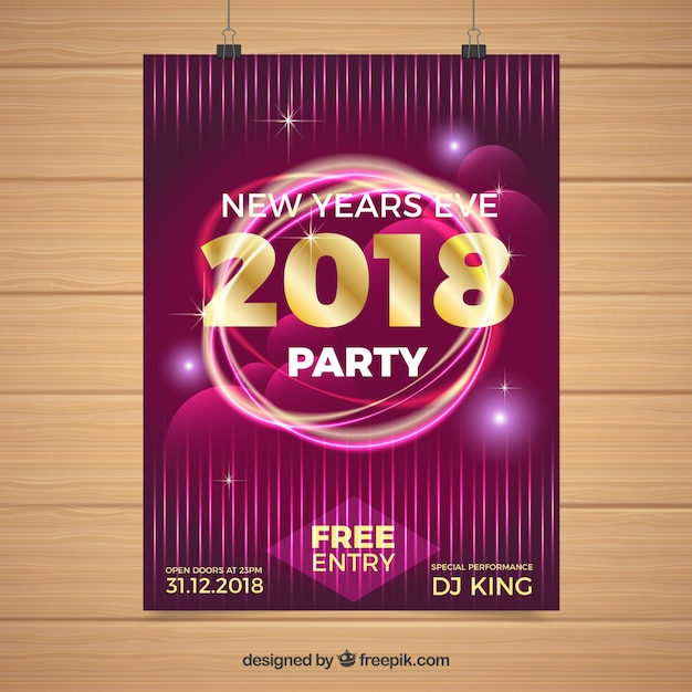 Neues jahr-partyplakat