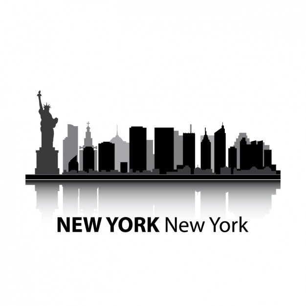 Kostenloser Vektor new york skyline design