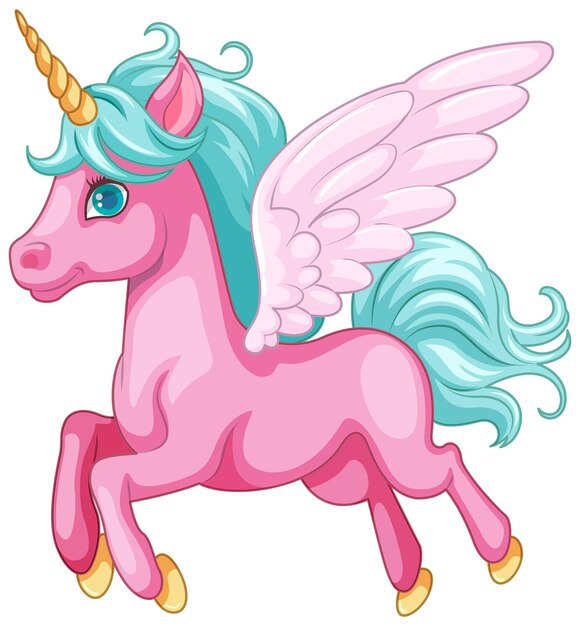 Niedlicher fliegender Einhorn-Cartoon
