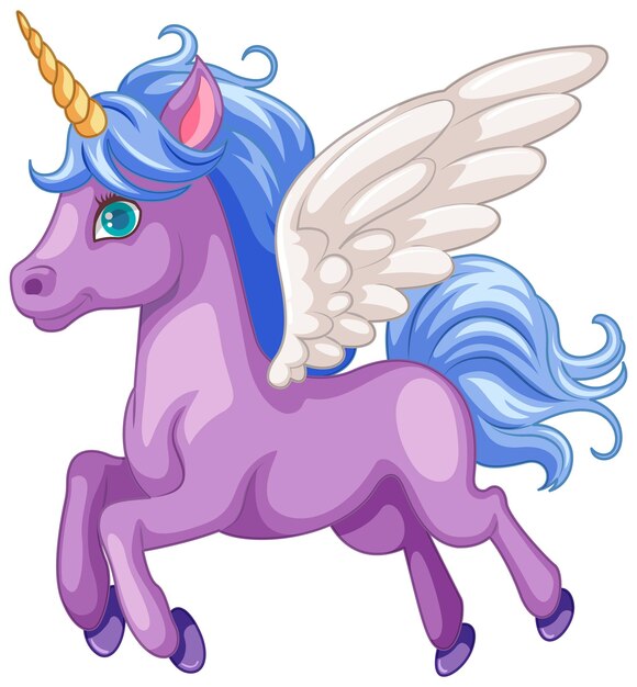 Niedlicher fliegender Einhorn-Cartoon