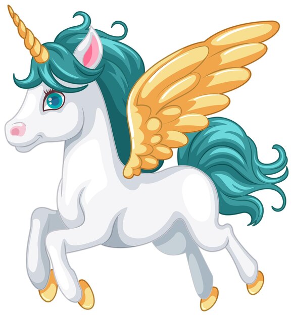 Niedlicher fliegender Einhorn-Cartoon