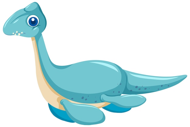 Niedlicher Plesiosaurus-Dinosaurier-Cartoon