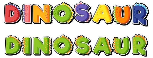 Niedliches Dinosaurier-Schriftart-Logo