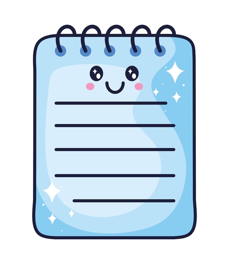 Kostenlose Vektor niedliches maskottchen auf blauem papier