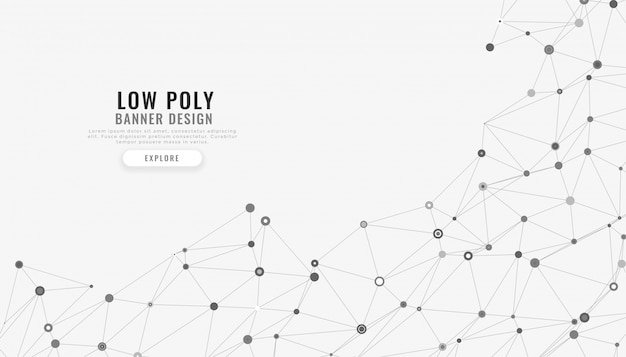 Kostenloser Vektor niedrige digitale linien hintergrund der polymaschenzusammenfassung
