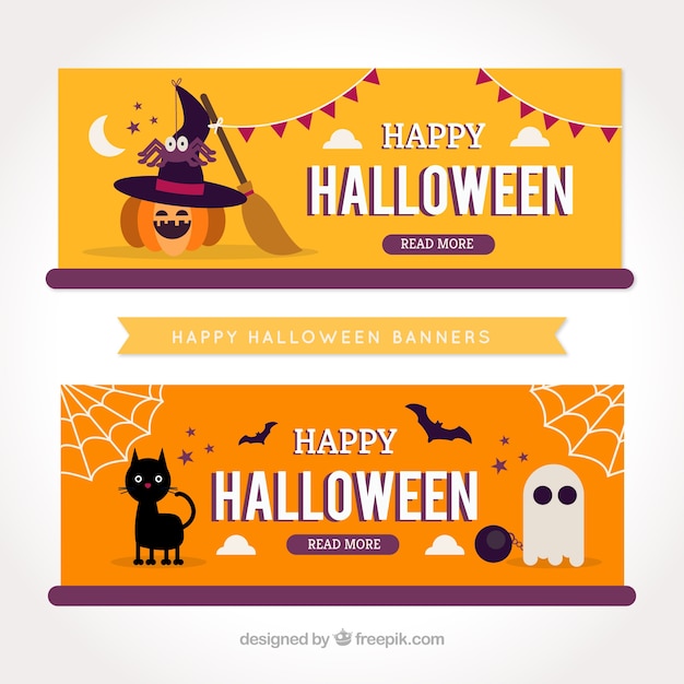 Kostenloser Vektor nizza halloween-party-banner