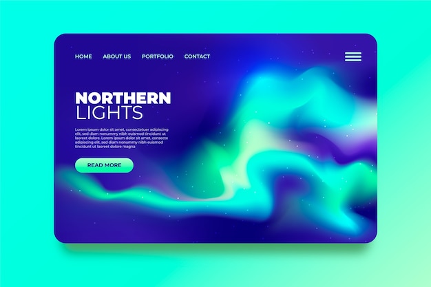 Nordlicht-landing-page-vorlage