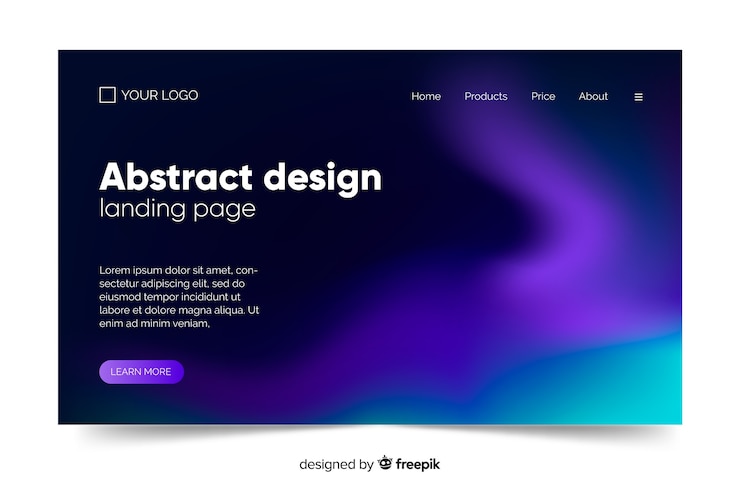 Kostenlose Vektor nordlichter nachthimmel raum landing page