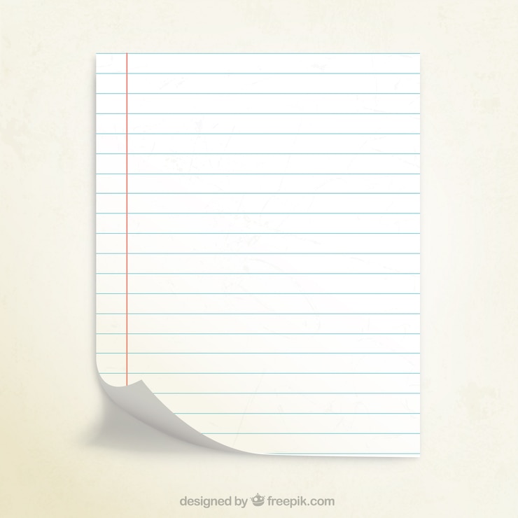 Kostenlose Vektor notebook-papier