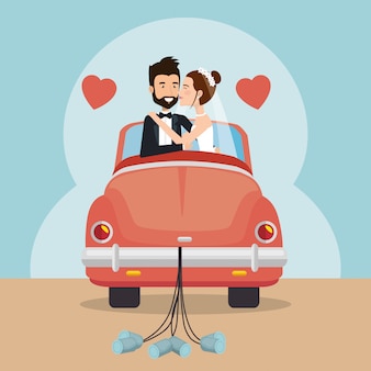 Nur verheiratetes paar mit auto-avataren
