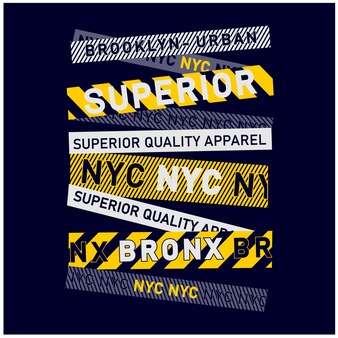 Nyc das bronx-typografie-t-shirt-design zum drucken von premium-vektor bereit