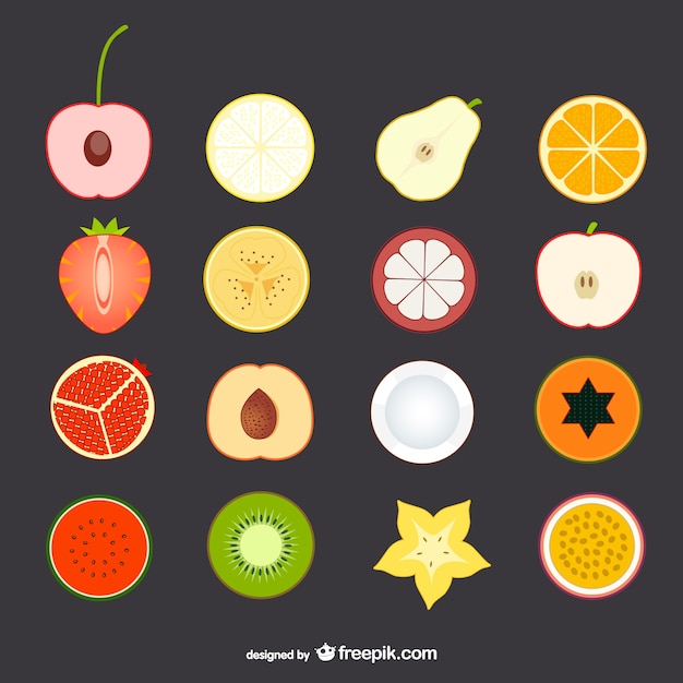 Obst symbole gesetzt