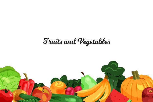 Obst und Gemüse Hintergrund