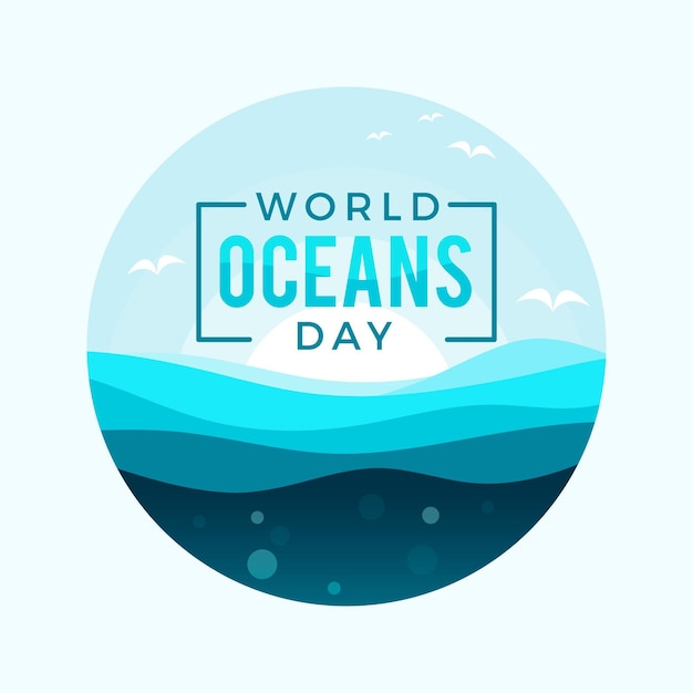 Oceans Day Event flaches Design