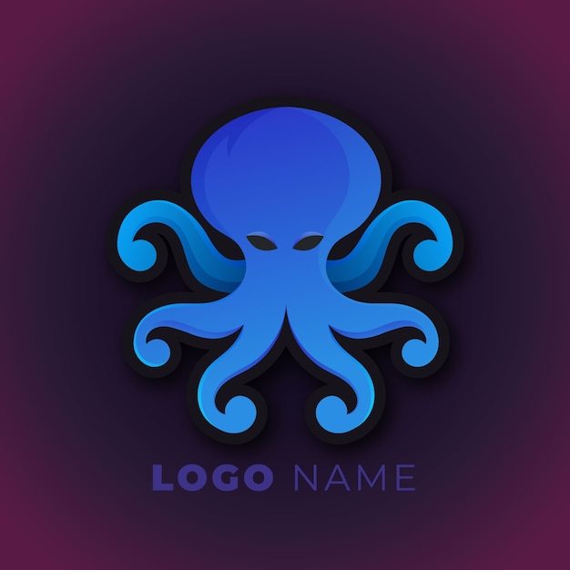 Kostenloser Vektor octopus logo design