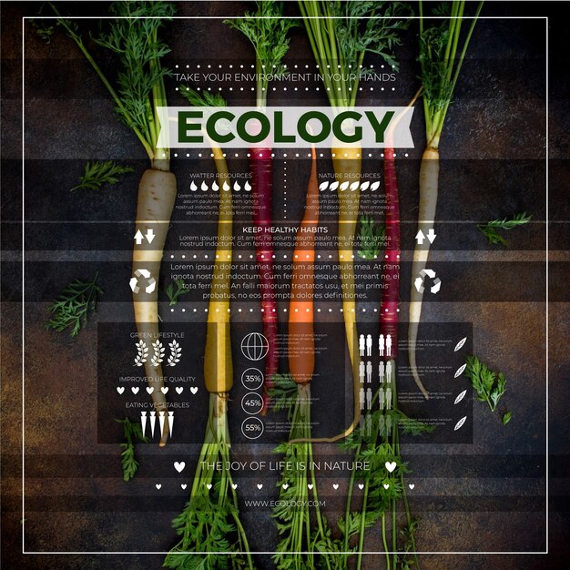 Kostenloser Vektor Ökologie infografik konzept