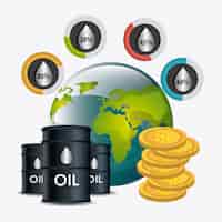 Kostenloser Vektor Ölpreisindustrie