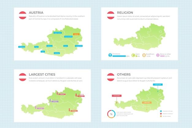 Kostenloser Vektor Österreich karte infografik