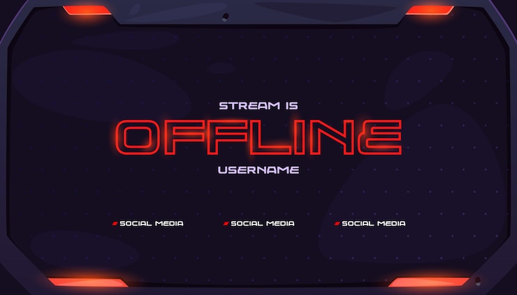 Kostenlose Vektor offline-banner-stream-vorlagendesign