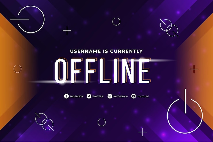 Kostenlose Vektor offline zuckende banner vorlage