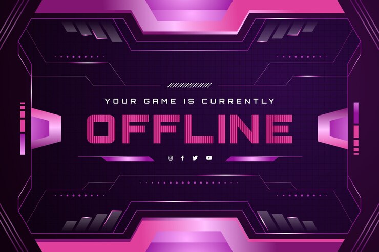 Kostenlose Vektor offline zuckende banner vorlage