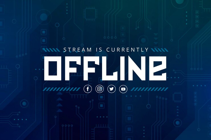Kostenlose Vektor offline zuckendes banner im gammer-stil