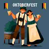 Kostenloser Vektor oktoberfest-abbildung