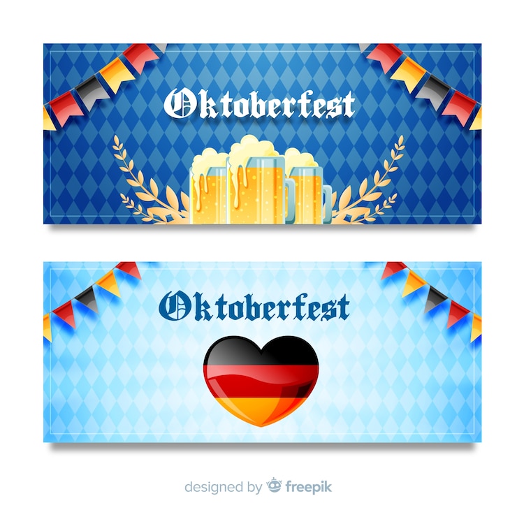 Kostenlose Vektor oktoberfest-banner
