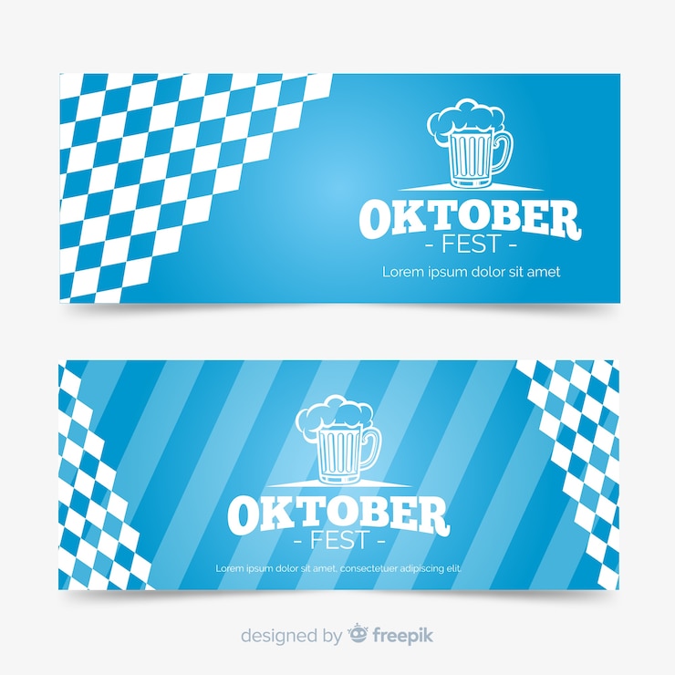 Kostenlose Vektor oktoberfest-banner
