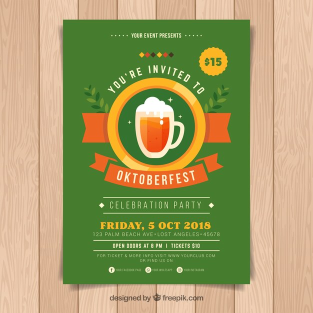 Oktoberfest flyer vorlage