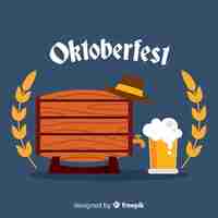 Kostenloser Vektor oktoberfest hintergrunddesign