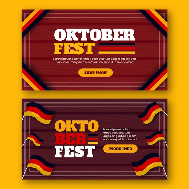 Oktoberfest horizontale banner eingestellt