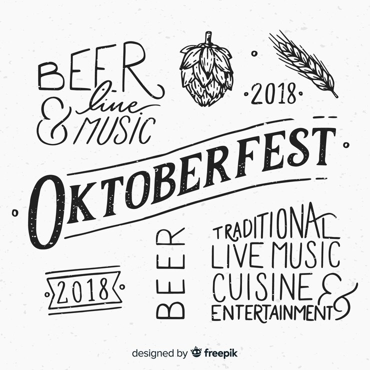 Kostenlose Vektor oktoberfest schriftzug hintergrund