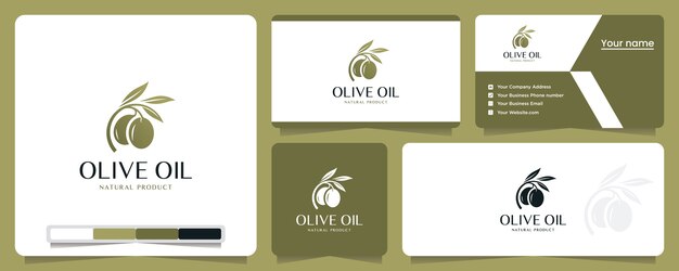 Olivenol Etiketten Premium Vektor
