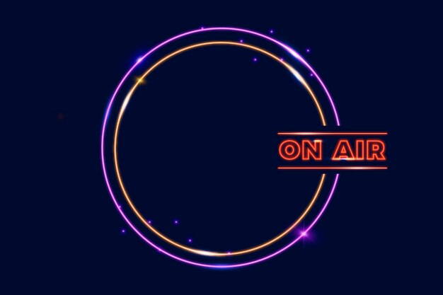 On Air Neon Frame Vorlage