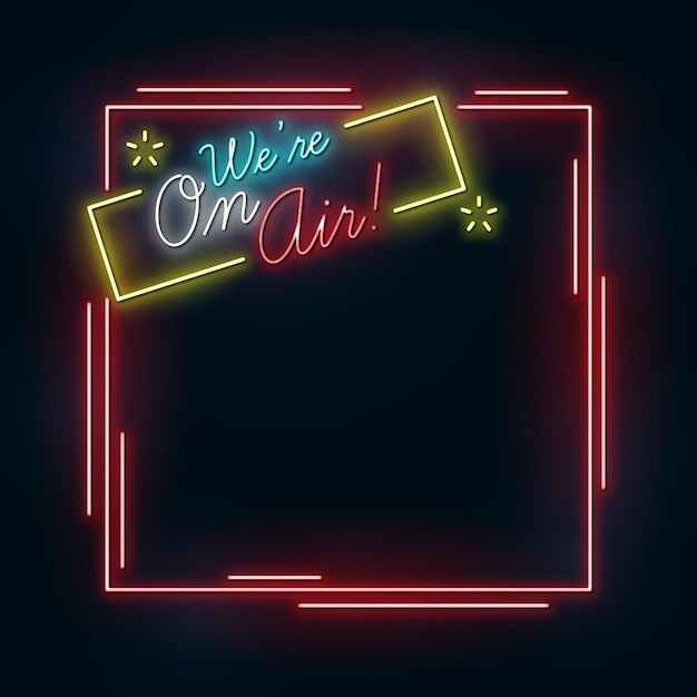 On Air Neon Frame Vorlage