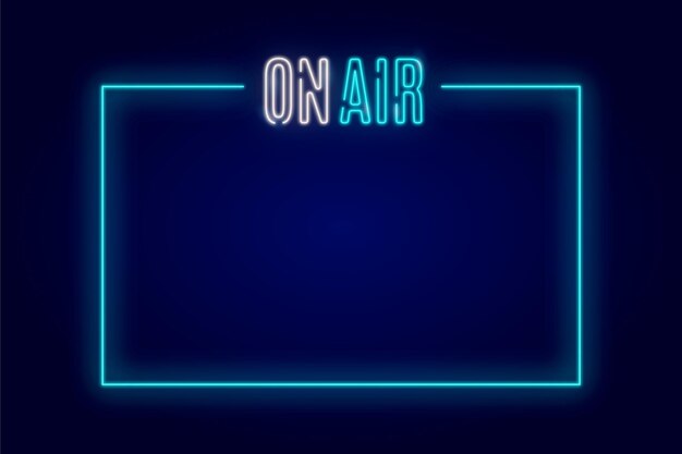 On Air Neonrahmen mit leerem Raum