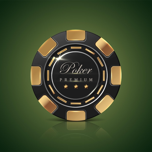 Kostenloser Vektor online-casino-poker-chip-banner-realisitc-vektor-icon-illustration