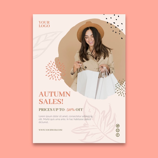 Online-Einkäufe a5 Flyer