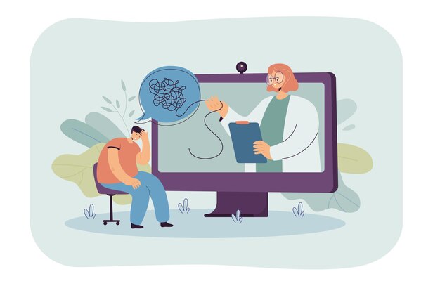 Online-Konsultation mit Psychologin