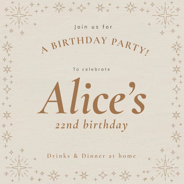 Online-Party Einladungsvorlage Geburtstagsfeier