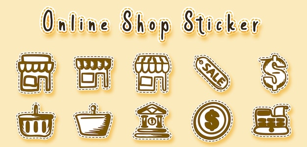 Online-shop doodle-kunst-sticker