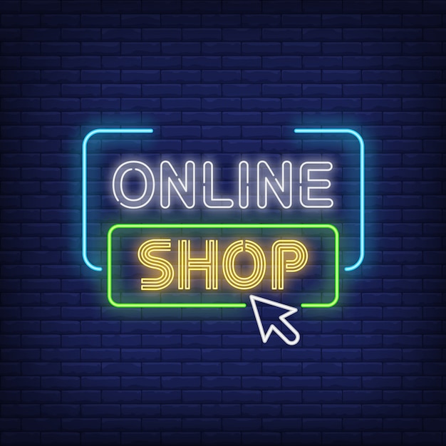 Online-Shop Leuchtreklame