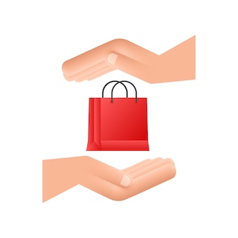 Online-shopping-e-commerce-konzept mit online-shopping- und marketing-symbol