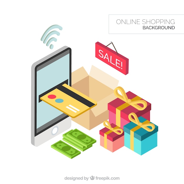 Online-shopping-hintergrund
