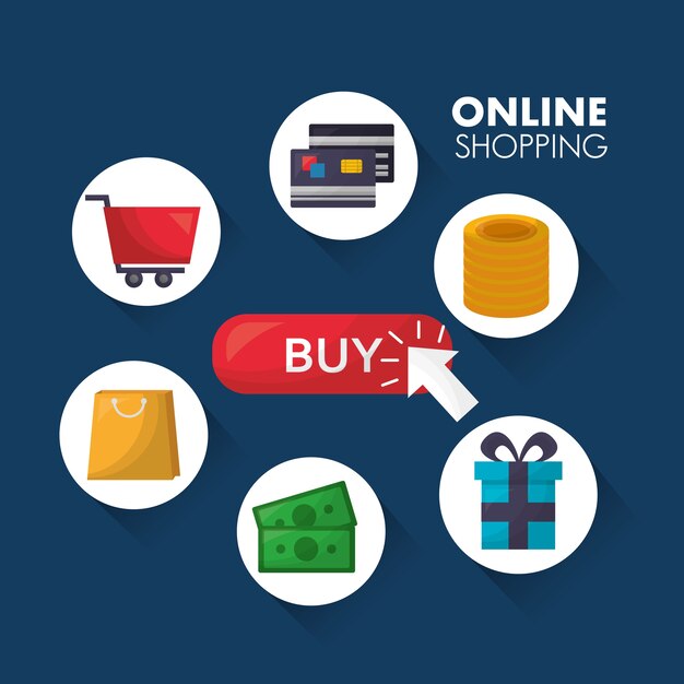Online-shopping-karte | Premium-Vektor