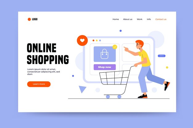 Online-Shopping-Landingpage-Vorlage
