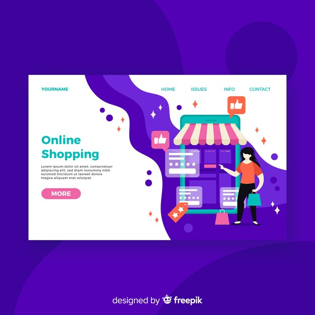 Online-Shopping-Zielseite