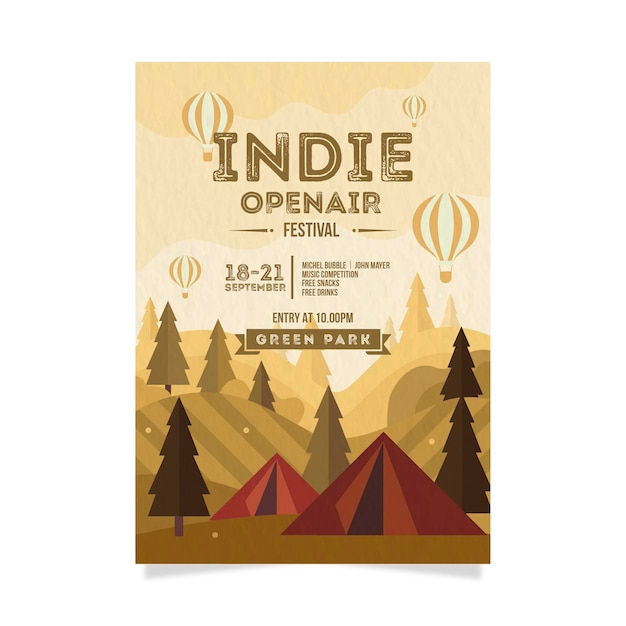 Open air musikfestival poster