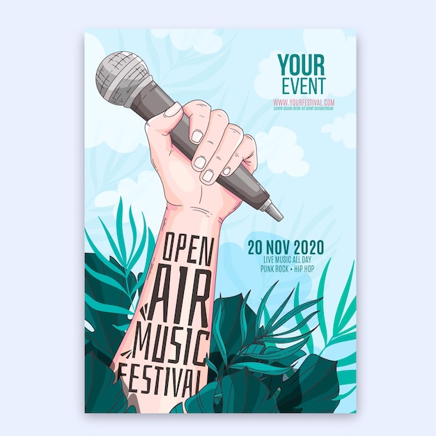 Open air musikfestival poster